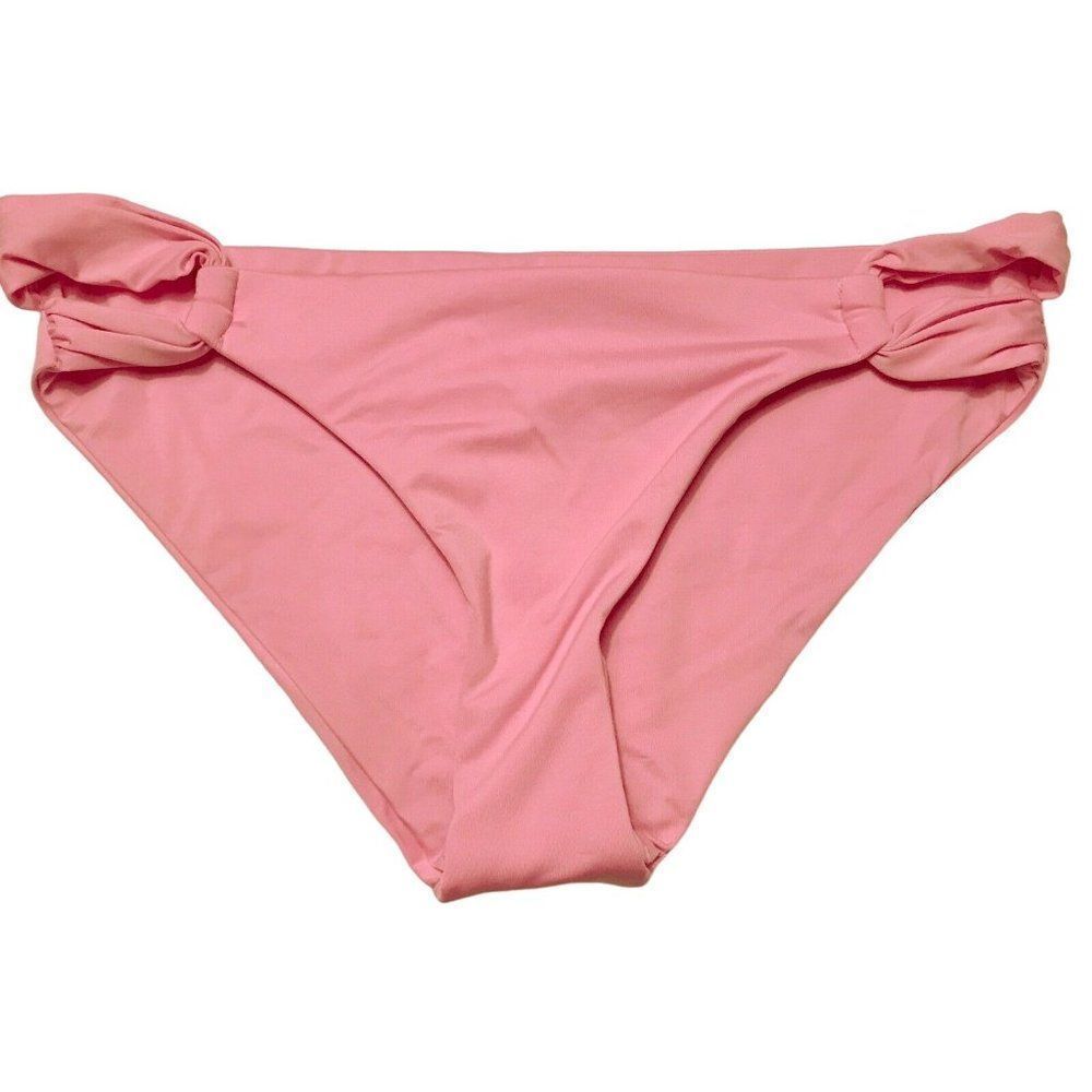 Soluna Pink Side Loop Bikini Bottom Sz L Full Moon Fit NEW